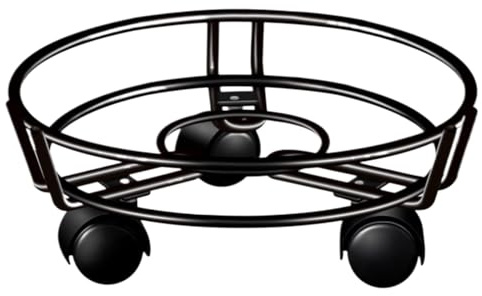Blomkruksunderlägg Med Hjul Växtvagn Med Hjul Låsbara For Blomkruka Rullvagnsställ Plantunderlägg(28cm)