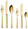 Sambonet Besteck-Set Linear PVD 36-teilig, Gold Besteckset (Gold)