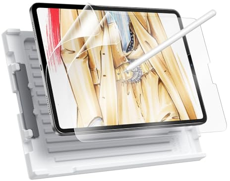 ESR 2 Stück Paper Feel Schutzfolie für iPad Pro 12,9 Zoll (2022/2021/2020/2018), Schreiben und Zeichnen wie auf Papier, dünn und reaktionsschnell, Einfache Anbringung, Matte Oberfläche