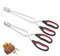 2pcs Scissor Tongs, 9/11 Inch Kitchen Cooking Tong Metal Grilling Barbecue Tongs with Comfortable Handle Baking Bread Food Tong for Cooking Barbecue, BBQ, Grilling, Frying