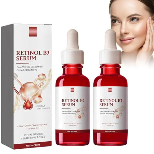 2Pc Nuovo Siero Al Retinolo B3,Retinol B3 Serum,Essenza Antirughe Al Retinolo,Retinol Facial Serum,Siero Viso Al Retinolo Con Vitamina B3,Riduce Le Rughe Sottili,Rassodante,Idratante e Idratante
