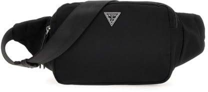 GUESS Gürteltasche mit Reißverschluss, Logo in der Mitte, verstellbar, schwarz