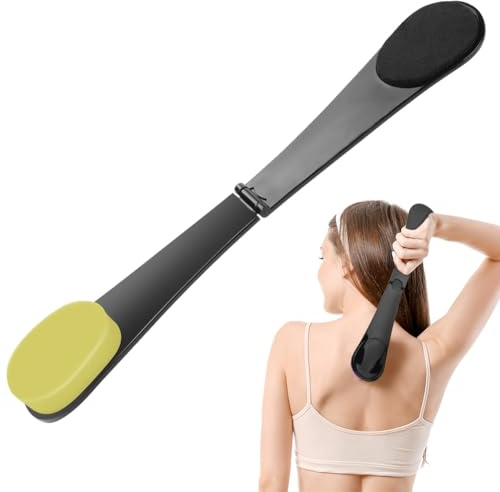 LOPHE Tanning Back Applicator, Applicateur Dos Autobronzant, Applicateur de lotion à manche, Applicateur arrière pour Le Dos des Femmes et hommes, les Zones Difficiles,Jaune