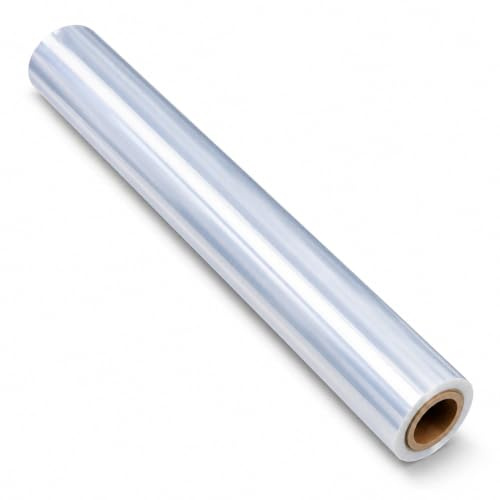 Carehabi Papel Celofán Transparente 40cm x 30m | 2.3 Mil Rollo de Celofán para Cestas de Regalo, Envoltura para Flores Regalos y Bodas Manualidades