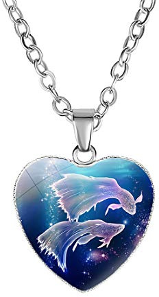 Caimeytie flicka hänge barn hänge halsband horoskop stjärntecken, Glas