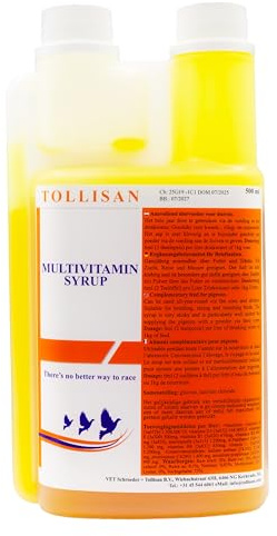 VET SCHROEDER + TOLLISAN – Multivitaminsirap för brevduvor – Optimalt stöd under avel, tävling och ruggning – 500 ml