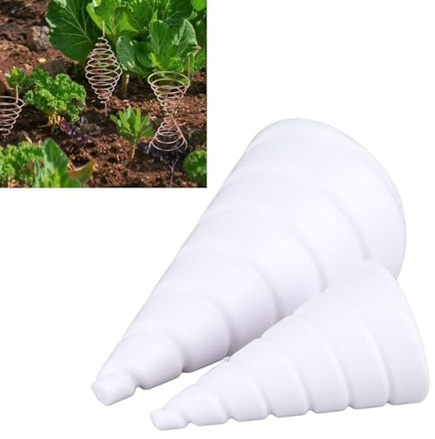 Tuwei 2 Stück Fibonacci Spulenwickelvorrichtung für Elektrokultur Gartenarbeit, 2 Größen Elektrokultur Kupferantennendraht Wickelvorrichtung, Gartenspulen Wickelwerkzeug