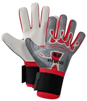 Erima Flex-Ray Robusto Gants de Gardien de But (7222403) Adulte Unisexe, Gris/Rouge, 9