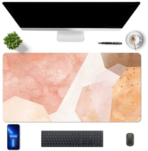 MAYCARI Schreibtischunterlage 80x40 cm aus PU Leder Wasserdicht Rutschfeste Schreibtischmatte Mauspad Große für Tastatur, Laptop Schreibblock Schneidbare