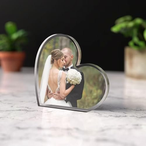 Active Window Films Personalised Custom Printed Heart Shape Acrylic Photo Block, Love Heart Acrylic Glass Plaque, Any Custom Photo Gift (100mm)