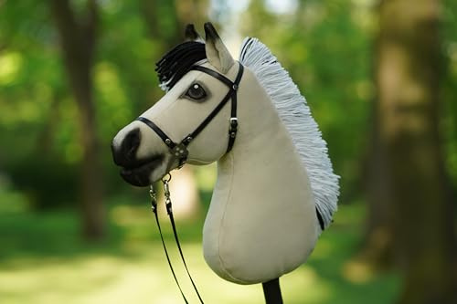 Hobby Horse Fjord + Stick + Hackamore Bridle, 100% Handmade, Hobby Horse Pferd, Steckenpferd, Stokpaard, Horse on the Stick