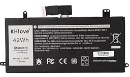 KHlove 42Wh J0PGR Laptop Batteria per Dell Latitude 12 5285 5290 2-in-1 T17G T17G001 T17G002 Series Notebook 0J0PGR JOPGR 1WND8 X16TW 0X16TW 0FTH6F FTH6F 0RDYCT RDYCT 7.6V 4-Cell 5250mAh