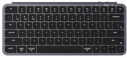 Keychron B1 Pro Ultra-Slim Wireless ZMK Custom Keyboard, Programmable Bluetooth/2.4 G/Wired Lightweight with 1200-Hour Long Battery Life Quiet Key for Mac/Windows - Space Gray (US ANSI Layout)