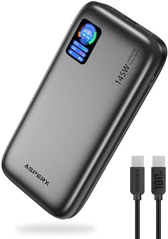 AsperX Laptop Power Bank, 25,000mAh 140W PD 3.1 Fast Charging USB C