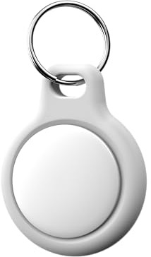 CASCHO Air Tracker 1 Pack, with Apple Find My (iOS Only) Super Lightweight Item Finders for Keys, Wallet, Luggage, Backpack, IP67 Waterproof with 2 White Protective Cases