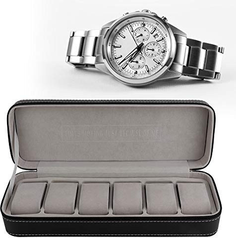 BoÎte À Montres avec 6 Fentes, Étui de Rangement pour Montre, Écrin À Montres en Cuir PU, boîte d'affichage pour Organisateur, Compartiments séparés, pour l'affichage en Magasin, décoration