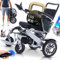 ZQHQKJ Silla de ruedas eléctrica plegable, silla de ruedas ligera para personas mayores, capacidad de carga de 150 kg, alcance de 25 km, ultraligera, batería de litio, silla de ruedas portátil para