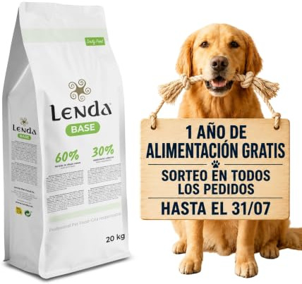 Lenda Base Daily Food 20 kg - Pienso para Perros Jovenes y Adultos - Comida para Perros de Todas Las Razas - Natural - Ideal Criadores