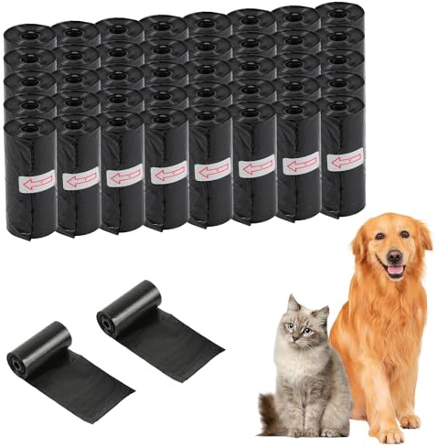 800 Unidades Bolsas Caca Perro (40 Rollos de 20), 30 x 22 cm, Impermeables, Extra Gruesas y Resistentes, Accesorios para Mascotas, Bolsas Excrementos Perros Portátiles