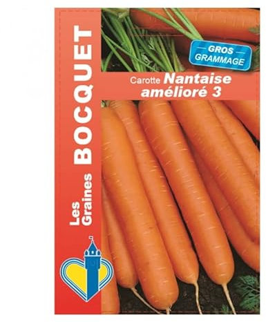 Sachet de graines de Carotte nantaise améliorée -3 gros grammage - 21 g - LES GRAINES BOCQUET
