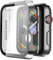 Recata Transparente PC Coque Compatible avec Apple Watch Serie 6 Se Series 5 Série 4 44mm, Protection écran Ultra Mince Verre trempé - HD Clair - Pack de 2