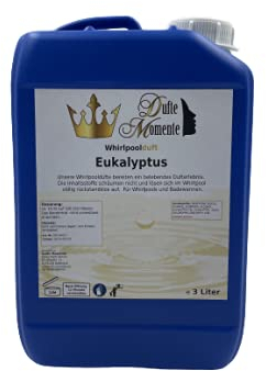 Dufte Momente | Whirlpool Duft Eukalyptus 3.000ml | mit naturreinen und natürlichen ätherischen Ölen | kein Schaum | vegan und ohne Tierversuche