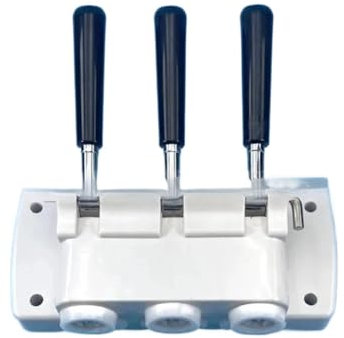 mhddhd 1 Ensemble de Panneau de Couleur Blanche, Panneau Avant de tête de Bloc, Compatible avec Les pièces de Rechange des Machines à crème glacée Molle BQL-818T, Accessoires avec 3 poignées Noires