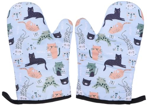 ABOOFAN Guantes para Hornear Resistentes Al Calor Set De 2 Guantes Térmicos Antideslizantes para Cocina Microondas Y Barbacoa