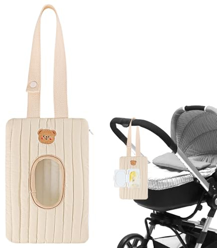 Contenedor de Toallitas Accesorios De Viaje Para Niños Portátiles Y | Bolsa Reutilizable de Toallitas Para Compras Coche Cochecito Viaje por Carretera Vacaciones Paseos al Aire Libre