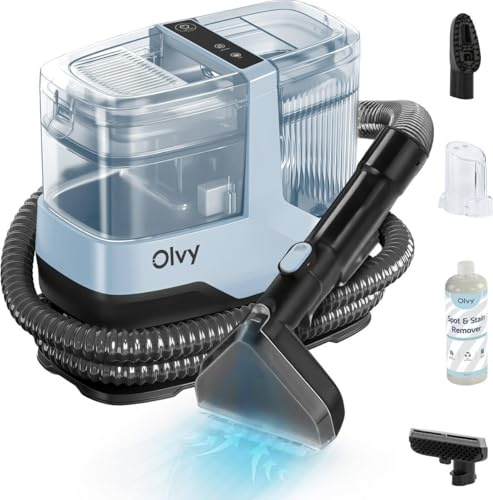 Olvy Spot Care System Carpet And Upholstery Washer For Deep Stain Removal | | 6 Piece Kit | Basic 17000Pa Model | Daily Spill Extraction | Rapid Drying Tech | Multi Surface Fabric Wash Machine