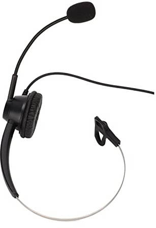Generic Enkelsidigt Telefonheadset Flexibelt Hållbar Volymjustering RJ9 Business-hörlurar för Callcenter Kontor Svart