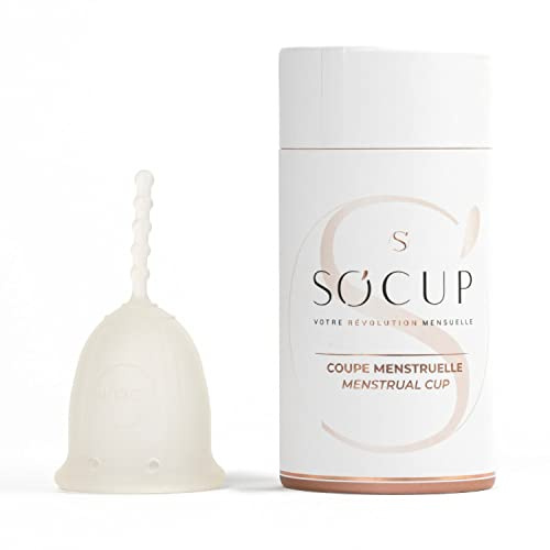 Coupe Menstruelle SO CUP Fabriquée en France - 100% Silicone Medical - Coffret 1 Cup Menstruelle avec Pochette de Rangement et Livret d'Utilisation - Suivi Personnalisé INCLUS