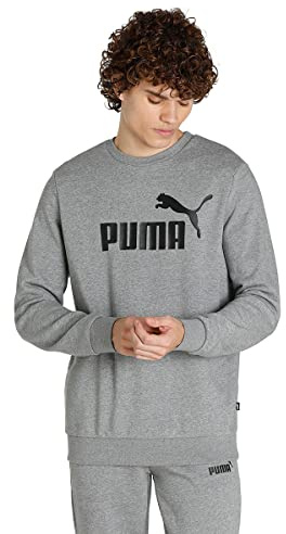 PUMA Homme Sweater, Moderne, Polyester Coton, Moyen Gris Heather, XXL