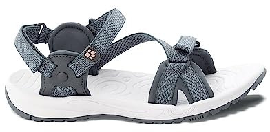 Jack Wolfskin Damen Lakewood Ride W Sandale, Bluish Grey/Rose, 39.5 EU