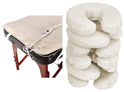 Master Massage Table Super Plush Warming Pad Heating Pad Electric Warming Blanket with Auto Off &Temperature Setting Machine Washable & Face Machine 100 Percent Washable Pillow Covers, Pack of 6
