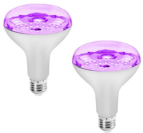 2PCS E27 15W UV Schwarzlicht Glühbirne, Black Light Bulb 385-400nm UVA Schwarzlichtlampe Beleuchtung,Partylicht Neonfarben für Halloween Party Disco Club Bar Körperkuns