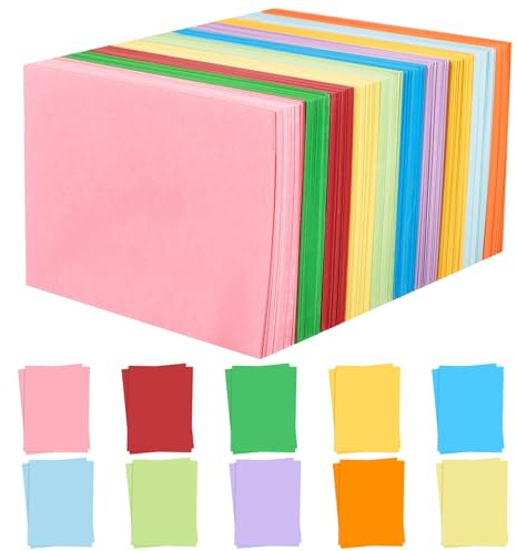 600 Blätter Karteikarten A7, 10,5 x 7,4 cm Moderationskarten Blanko Papier Karten 150g/m² Lernkarten Index Cards für Erinnerung Präsentation Vokabel Lernen (10 Farben)