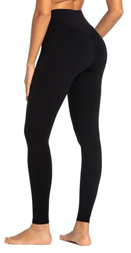 Sunzel Sunzfly Workout Leggings for Women, Tummy Control Compression Workout Gym Yoga Pants, High Waist & No Front Seam Lycra Black X-Small 26