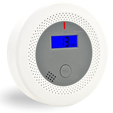 Kohlenmonoxidmelder mit 10-Jahres-Lithiumbatterie, Sprachalarm & LED-Display – CO-Warnmelder EN50291 Zertifiziert, für Haus, Wohnung, Wohnmobil（1 Stück）