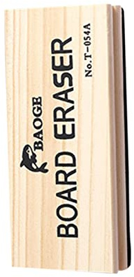 Borrador de madera grande para pizarra blanca, ribete de lana de alta calidad, para escuela y oficina, resistente mango de madera, limpiador de pizarras, tiza eficaz y borrador de pizarra blanca