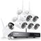 “SANNCE Funk Überwachungskamera Aussen Set 8CH 5MP NVR und 6X 3MP WiFi Kamera Outdoor Videoüberwachung Bewegungserkennung, Audioaufzeichnung, IP66 Wetterfest, kompatibel mit Alexa(Ohne HDD)