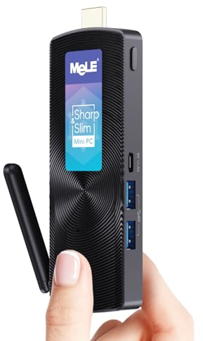 MeLE PCG02 Lüfterloser Mini PC Stick Celeron J4125(bis zu 2.7GHz) 8GB LPDDR4 128GB ROM Micro Computer 4 Kerne 4 Threads Kleiner Desktop mit Gigabit Ethernet, 4K HDMI