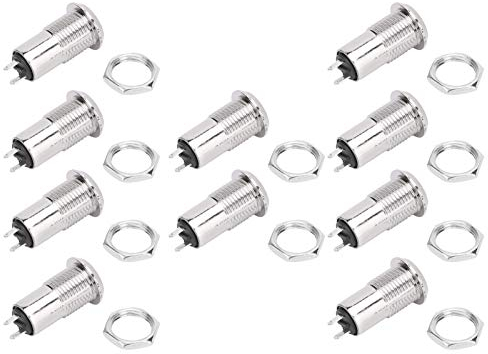 Schlüsselschalter, 10 Stück 12-mm-Schlüsselschalter, Röhrenförmiges Power-Lock-Edelstahlgehäuse, EIN-/Aus-Schlüsselschalter, Schlüsselschalterschloss mit 20 Schlüsseln und 10