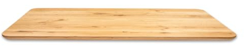 LUMBERLAND Piano da scrivania in legno massello, bordo svizzero (120 x 60 cm)