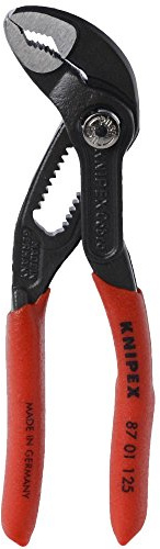 KNIPEX 8701125SB - Mini pinza per pompa dell'acqua, 125 mm, manico in plastica morbida