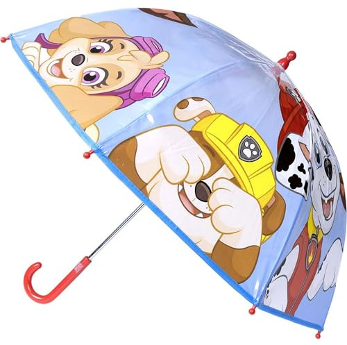 Parapluie Paw Patrol pour Enfants avec Design coloré de Chase, Marshall et Skye – Parapluie Enfant résistant au Vent avec Ouverture Manuelle sécurisée et poignée Ergonomique