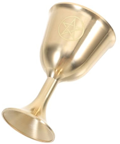 JECOMPRIS Copa de Altar de Latón Vintage Cáliz de Adivinación para Ritual Copa Medieval para Agua y Decoración Espiritual