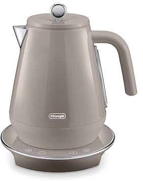 De'Longhi Eclettica SpecialTea KBY3011.BG, Classic Style Electric Kettle with Variable Temperature Control 40°-100°, Anti Scale Filter, 360° Swivel Base, Cord Storage, 1.7L, 3000W, Blissful Beige
