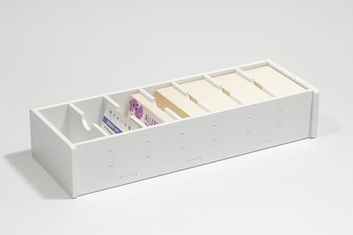 Scatola per schede di memoria, 36,3 x 12 x 6,4 cm, in legno, per vocabolari, appunti e biglietti da visita