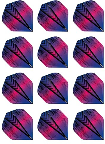 Red Dragon Darts Hardcore Radical Rainbow Extra Thick Standard Dart Flights - 4 Sets Per Pack (12 Dart Flights in Total)